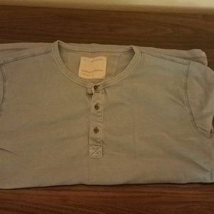 light blue banana republic henley size medium